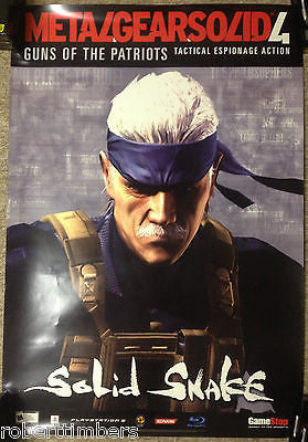 Metal Gear Solid 4 Guns Patriots Snake RARE SONY PS3 USA 33"x48" Promotional Poster