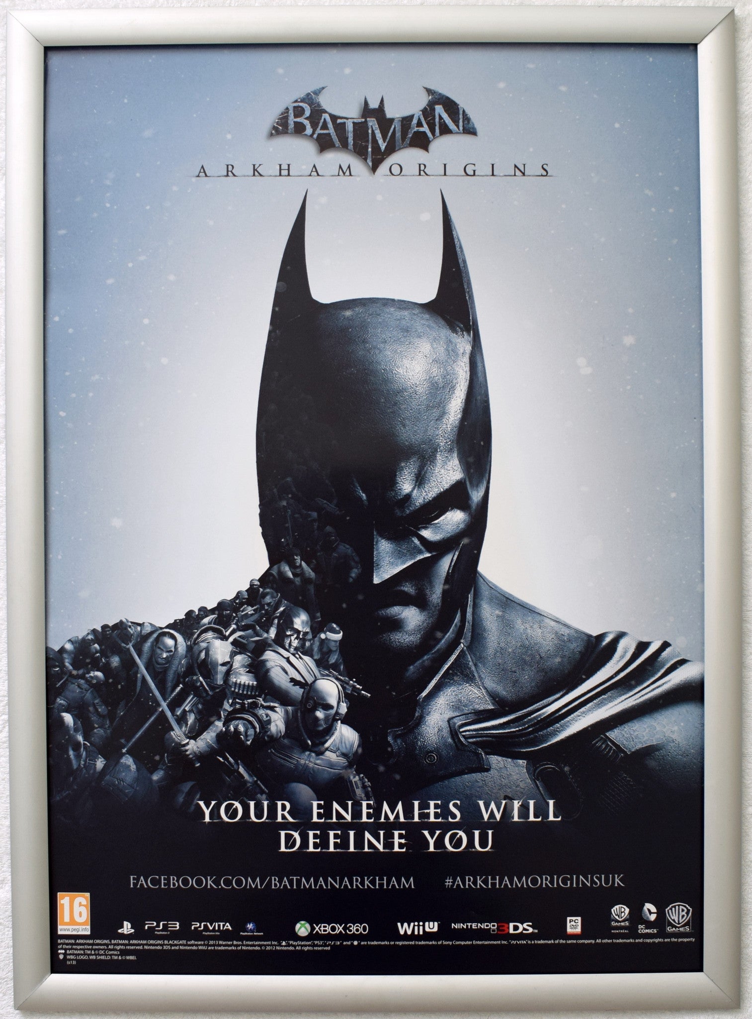 Batman Arkham Origins (A2) Promotional Poster Set of 3