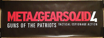 Metal Gear Solid 4 Guns of the Patriots RARE SONY PS3 19.5" X 54" Promotional Poster