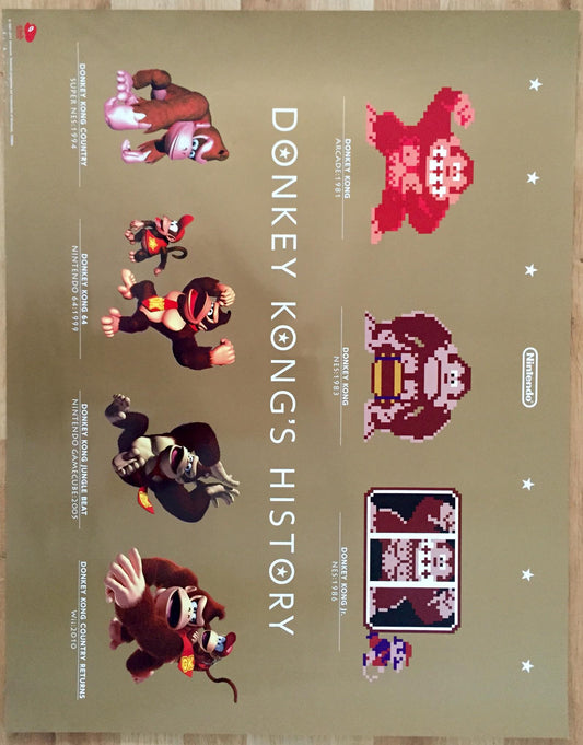 Donkey Kong History Club Nintendo 22" x 28" Poster