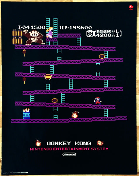 Donkey Kong NES Club Nintendo 22" x 28" Poster