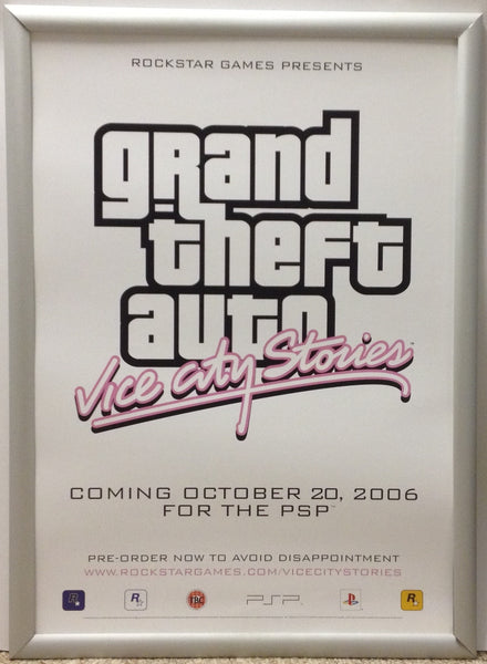 Grand Theft Auto GTA Vice City Stories A2 Promotional Poster (slight rip)