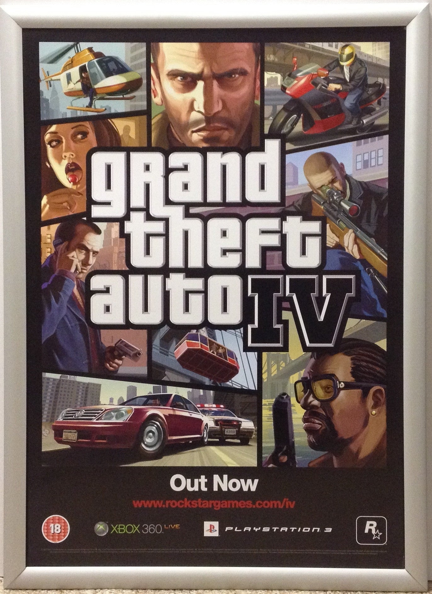 Rare Grand Theft Auto IV GTA 4 Original Promo Poster
