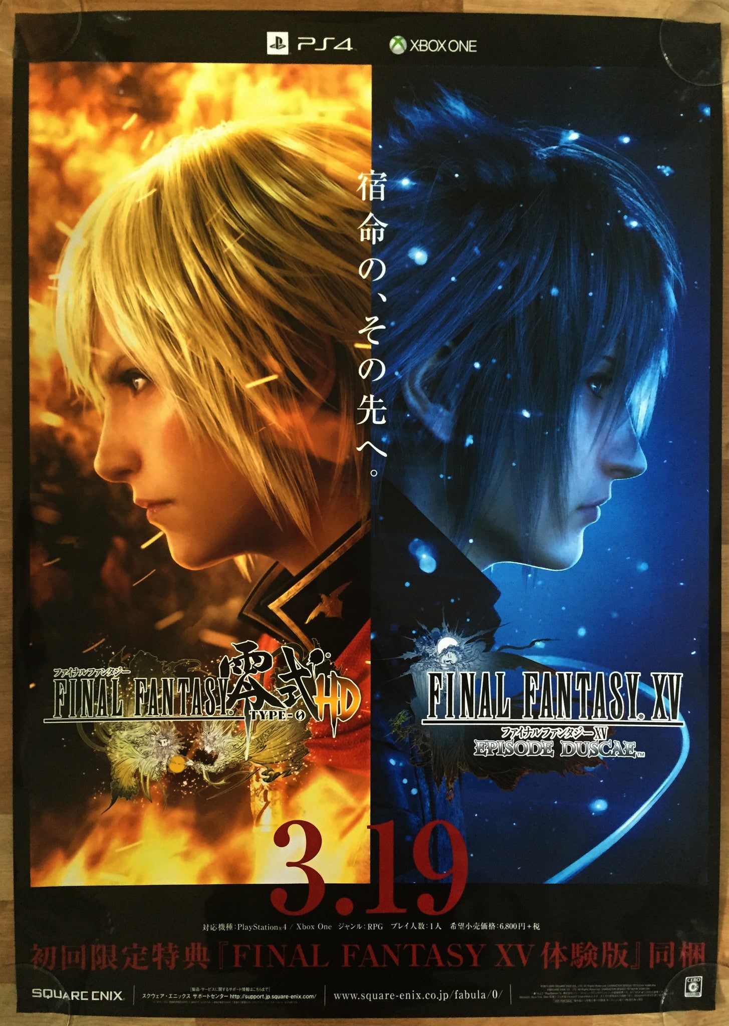 Final Fantasy: Type-O HD (B2) Japanese Promotional Poster #3