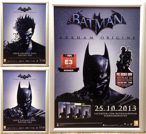 Batman Arkham Origins (A2) Promotional Poster Set of 3
