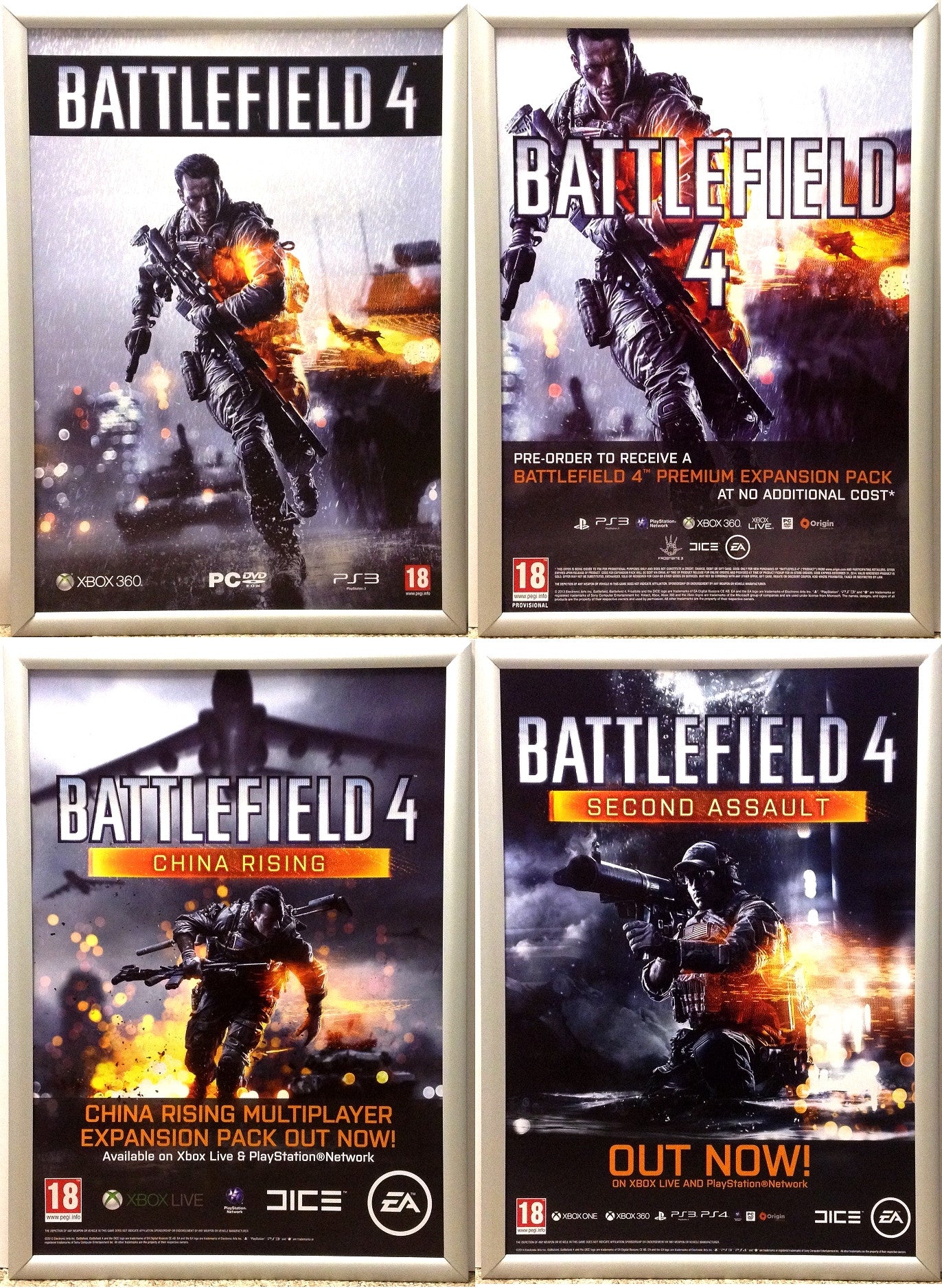 Battlefield 4 (A2) Promotional Poster Set of 4